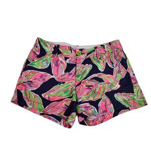 LILLY PULITZER Shorts‎ Womens 6 Callahan Leaf Print Preppy Summer Casual